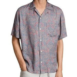 ALL SAINTS Oslo Paisley Short Sleeve Shirt - Men’s Medium